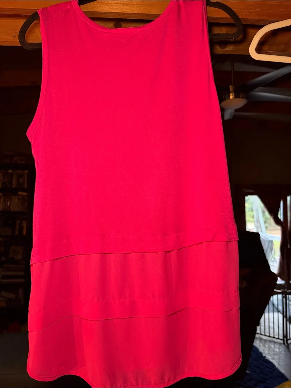 Michael Kors Bright Pink Layered Sleeveless Tunic